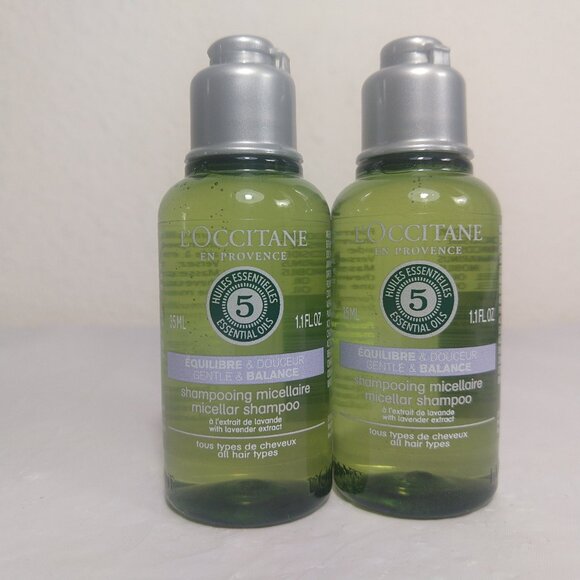 L'Occitane Gentle & Balance Micellar Shampoo (all Hair Type) 35 Ml X 2 NEW - Picture 5 of 6